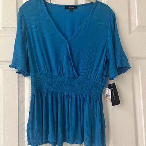 Womens Summer Casual Peplum Top